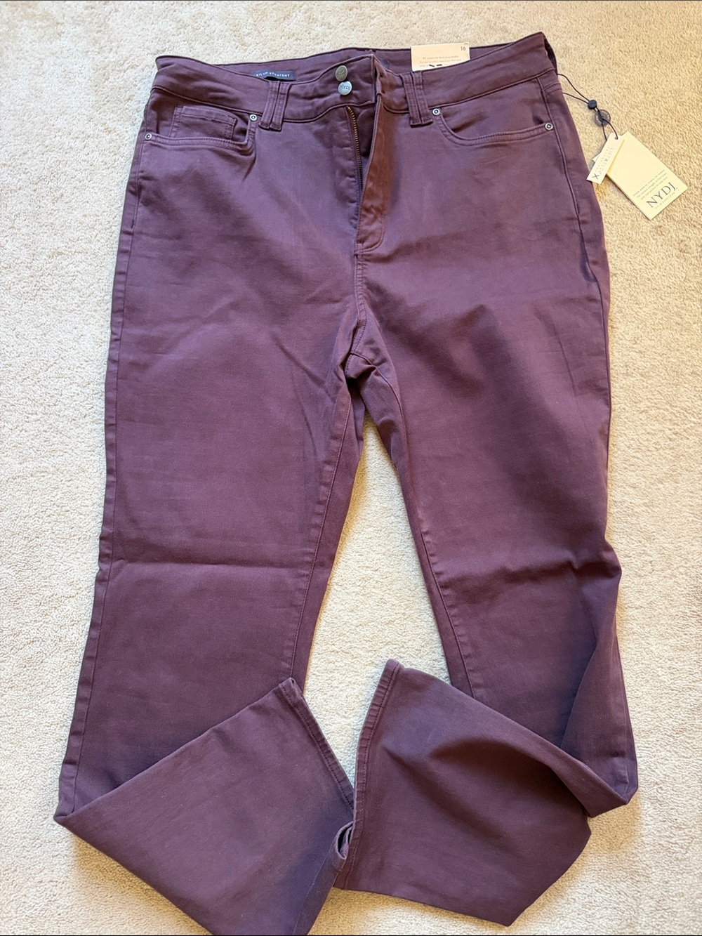 NYDJ Straight Leg Jeans in Plum
